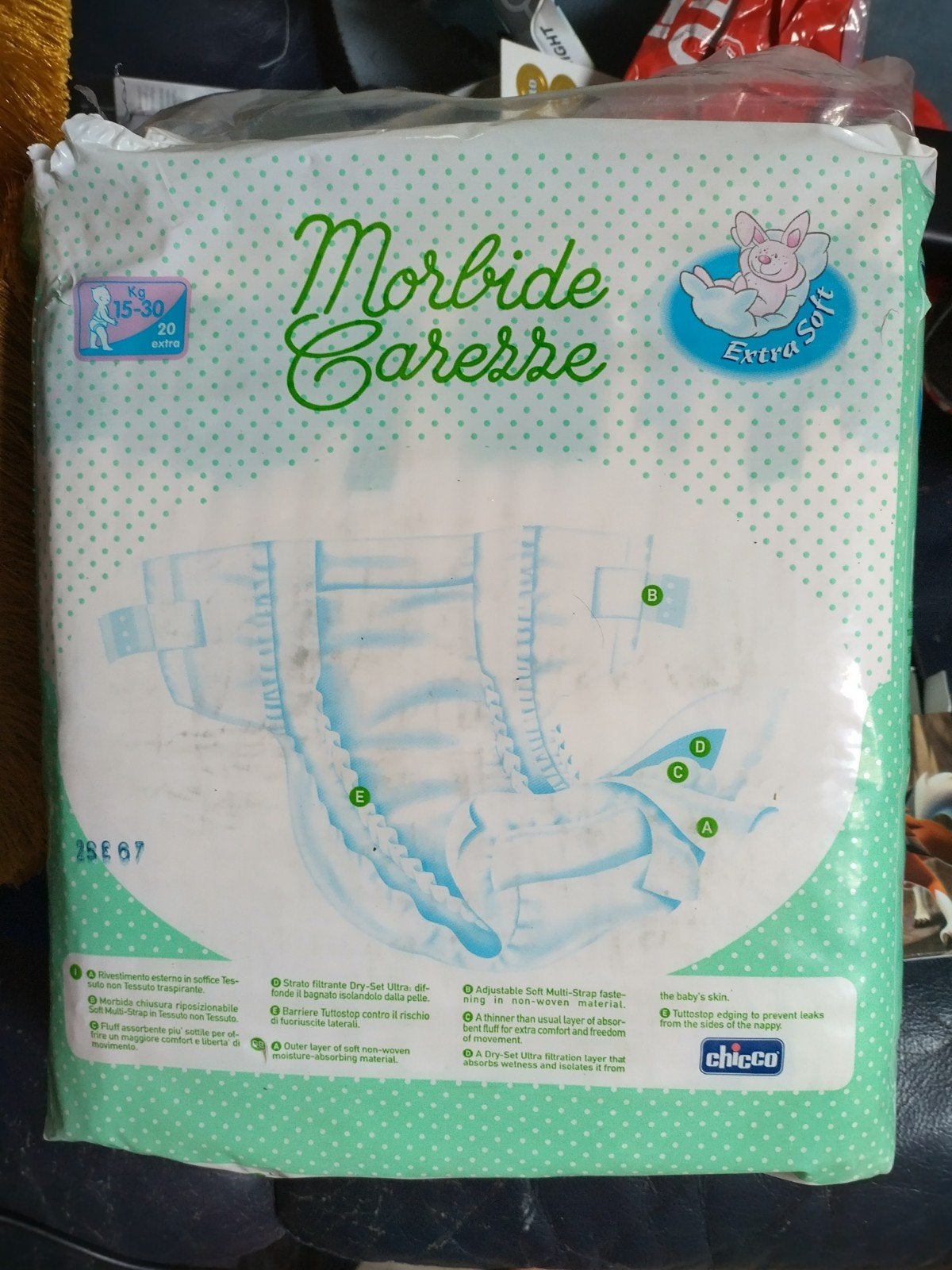 Vintage Chicco Morbide Caresse Luiers 2 pakken, Overige merken, Overige typen, Nieuw, Ophalen of Verzenden