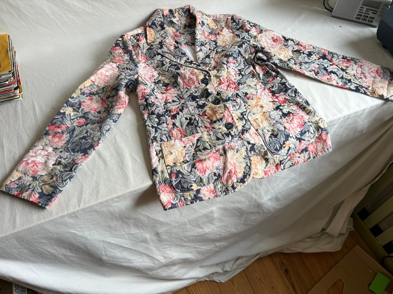 Oscar B. Dames Colbert maat 40 retro bloem design, Kleding | Dames, Maat 38/40 (M), Meerkleurig, Ophalen of Verzenden, Jasje