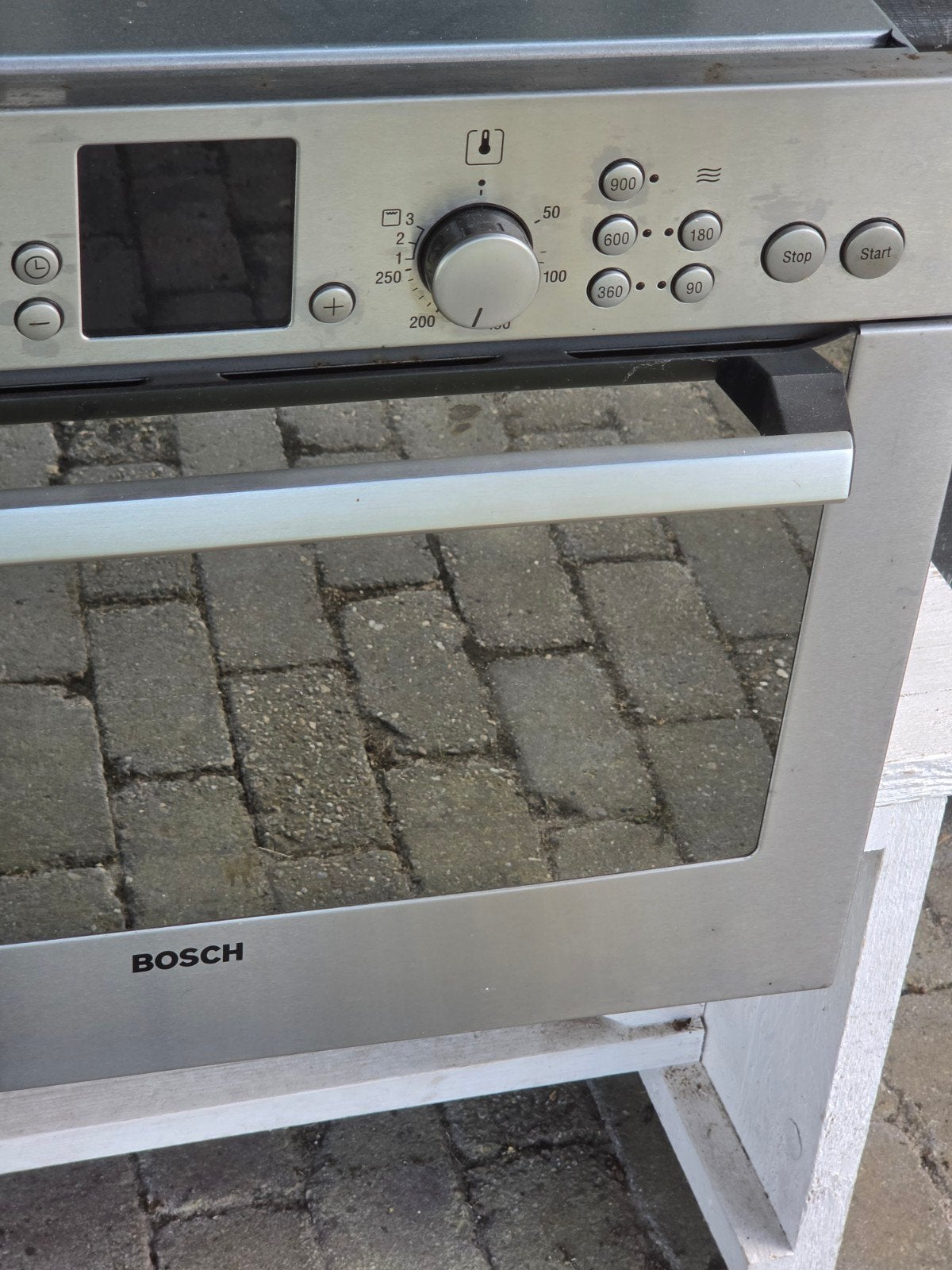 Inbouw magnetron, merk Bosch, Witgoed en Apparatuur, Fornuizen, Ophalen, Gebruikt, Keramisch, 3 kookzones of minder