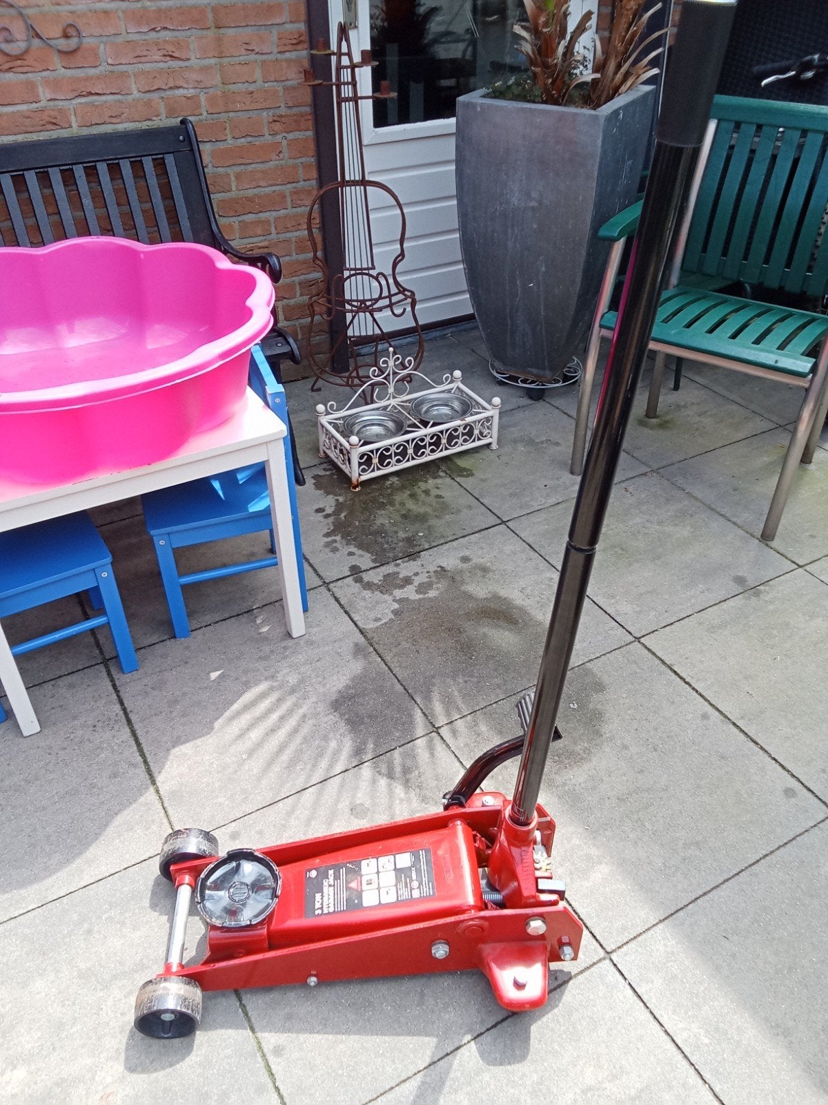Hydraulische garagekrik 3 ton - Zo goed als nieuw, Ophalen of Verzenden