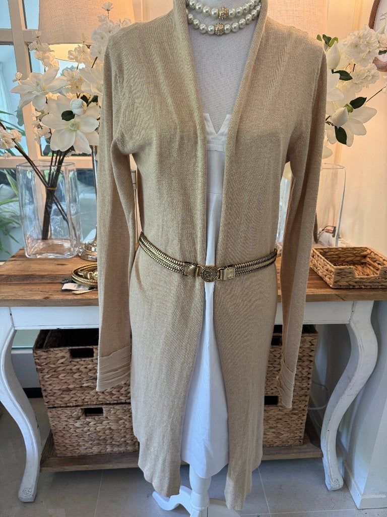 Nieuwe, lange Beige vest Josephine & Co, 36/S, NIEUW., Kleding | Dames, Verzenden, Nieuw, Maat 36 (S), Beige