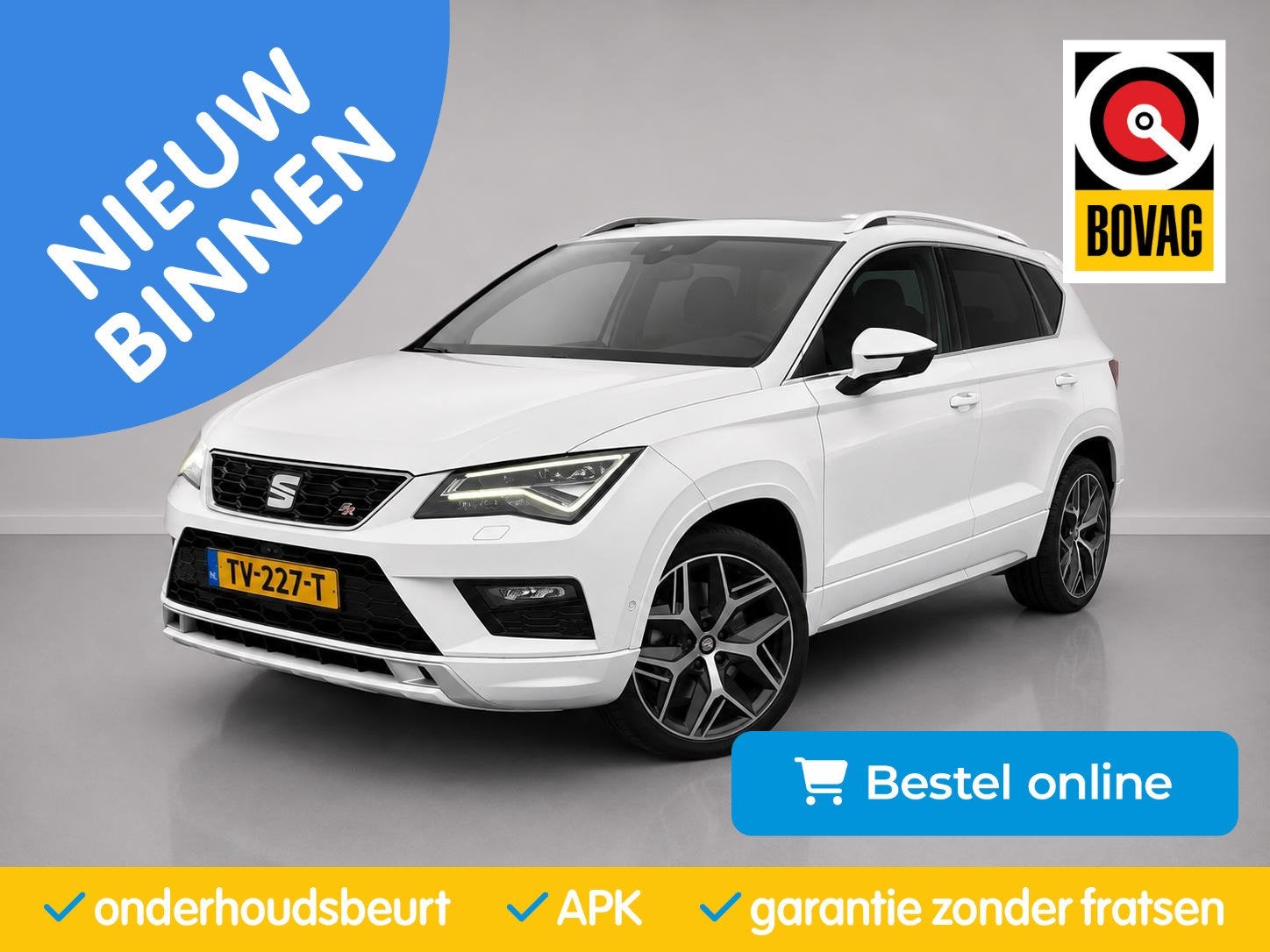 SEAT Ateca 1.5 TSI FR Business Intense| Upgrade Pakket|ACC|D, 4 cilinders, Wit, Origineel Nederlands, SUV of Terreinwagen