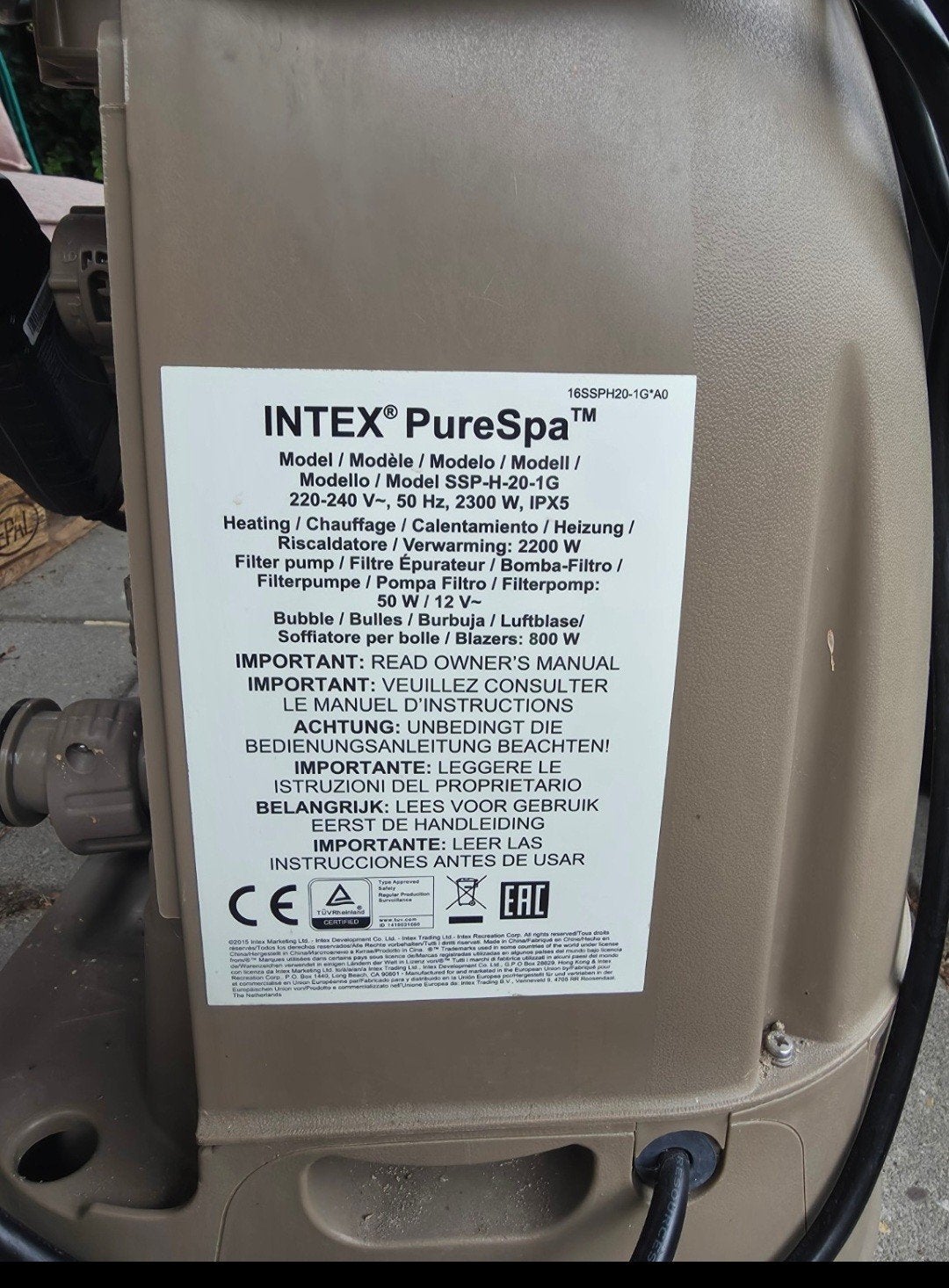 gratis intex pure spa 4 personen., Tuin en Terras, Ophalen, Gebruikt, Filter, Opblaasbaar