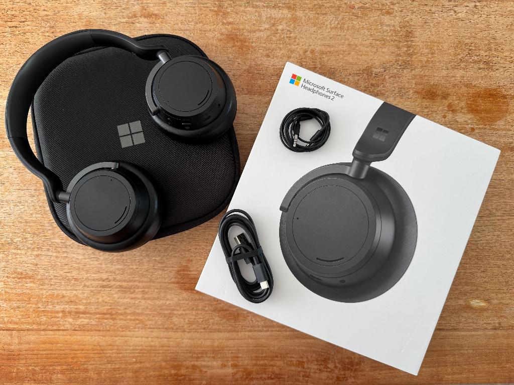 Microsoft Surface Headphones 2 Zwart, Overige merken, Ophalen of Verzenden, Zo goed als nieuw, Over oor (circumaural)