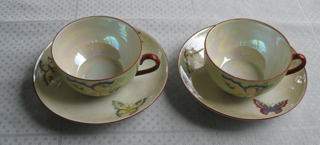 Vintage kop en schotels, Ophalen of Verzenden, Zo goed als nieuw, Porselein, Kop en/of schotel