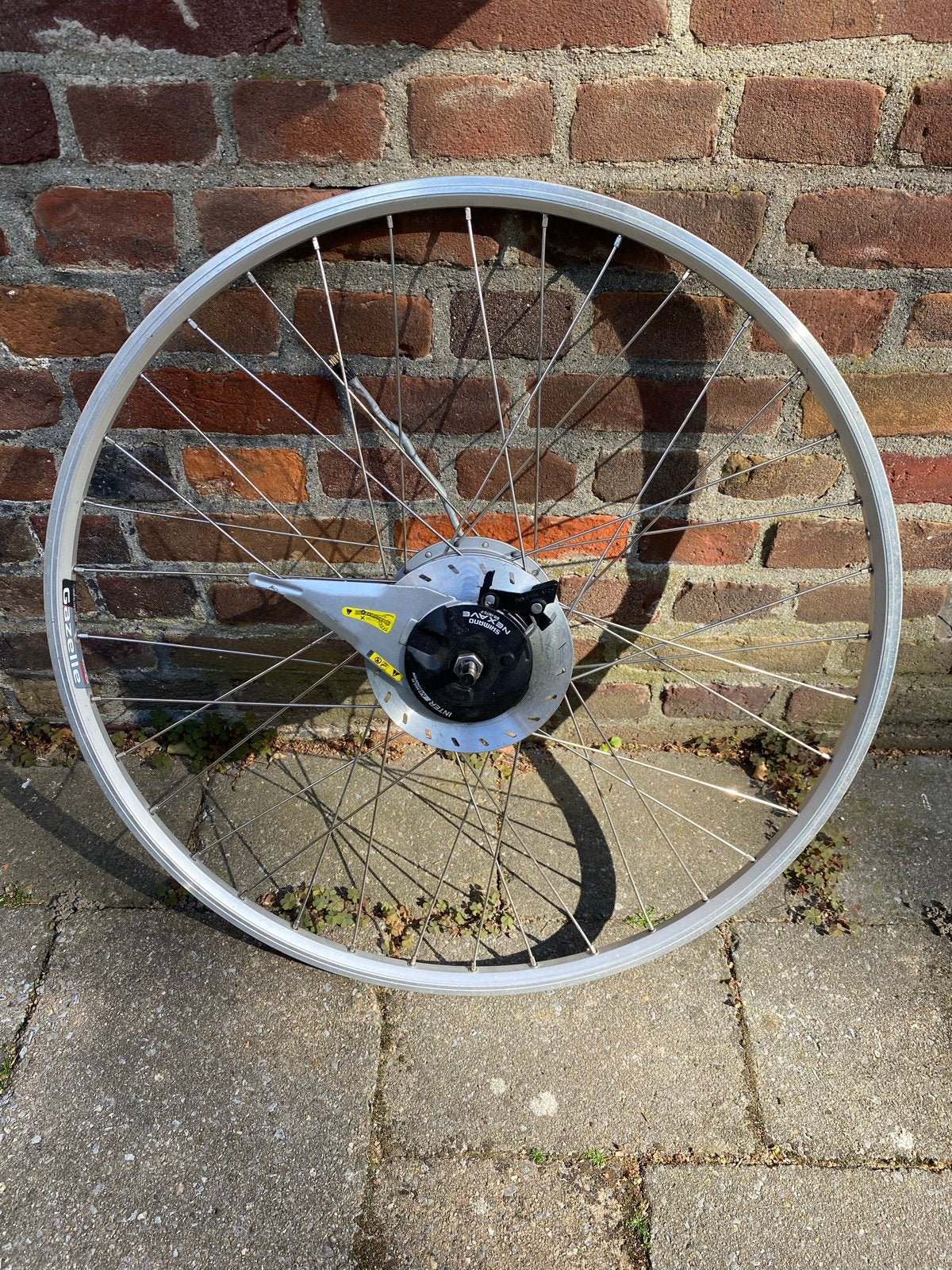 Gazelle Voorwielmotor met 3 + 6 pins aansluiting., Gebruikt, Aluminium, Ophalen, Elektrische fiets