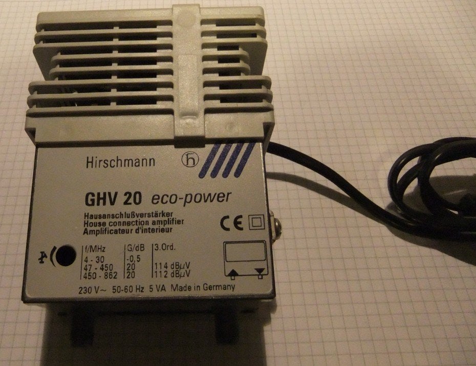 Hirschmann GHV 20 Coax versterker., Ophalen of Verzenden, Gebruikt, Toebehoren