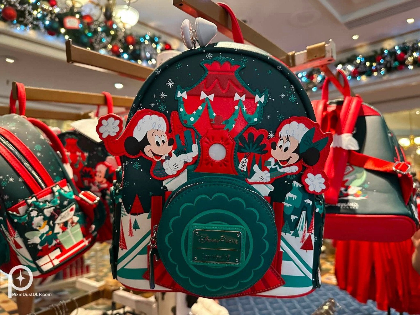 Disneyland Parijs Loungefly Kerst Mickey en Minnie, Ophalen of Verzenden, Mickey Mouse, Nieuw, Kleding of Textiel
