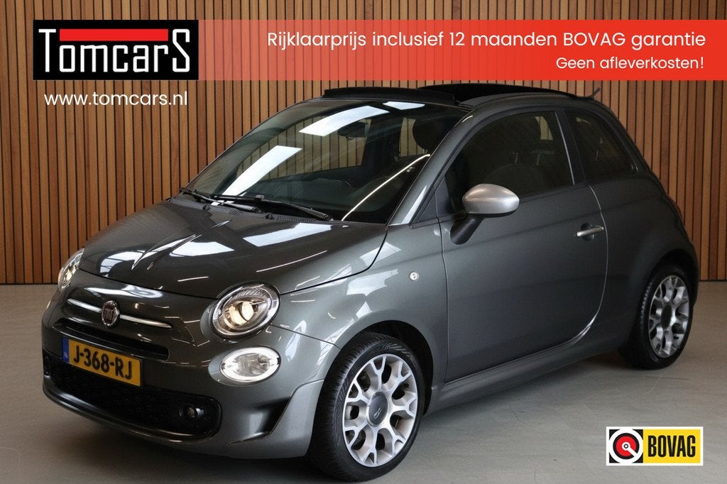 Fiat 500C 1.0 Hybrid Rockstar Navigatie/Cruise-control/Clima, Voorwielaandrijving, Euro 6, 4 stoelen, Bedrijf
