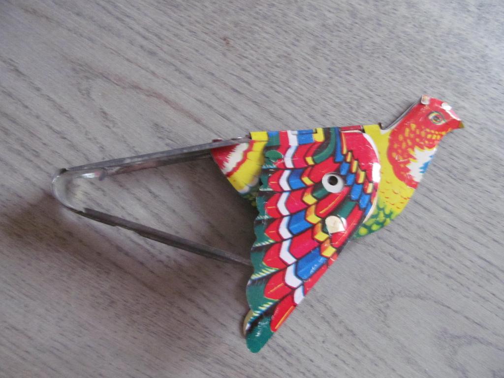 Vintage Blikken Vliegende Vogel Muzikaal Mechanisch, Antiek en Kunst, Antiek | Speelgoed, Ophalen of Verzenden