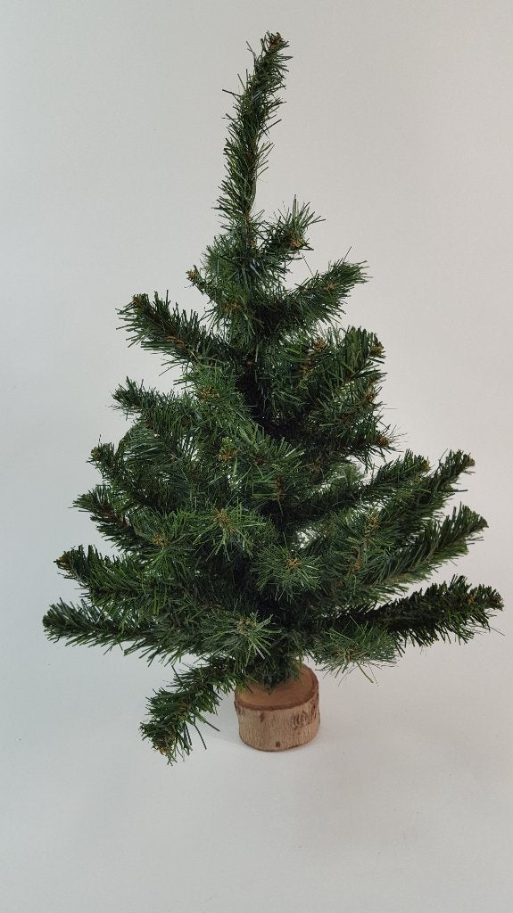 Kleine kerstboom kunstkerstboom, 40 cm, op houten blokje. W2