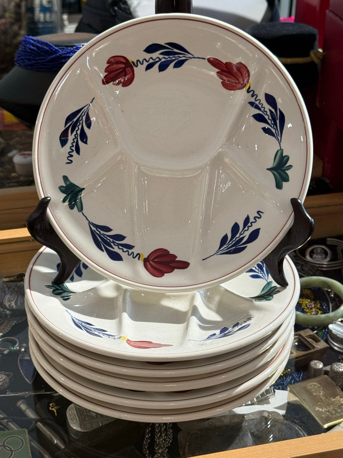 Set van 6 Boerenbont Fondueborden, Keramiek, Nieuw, Ophalen of Verzenden, Bord(en)