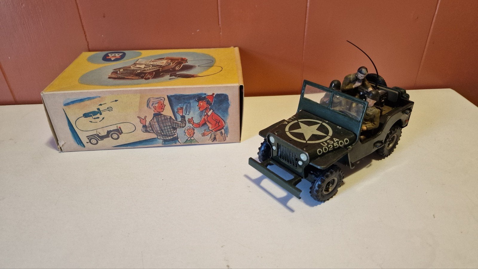 Blikken Arnold willy jeep , jaren 50  No 2500, Ophalen of Verzenden