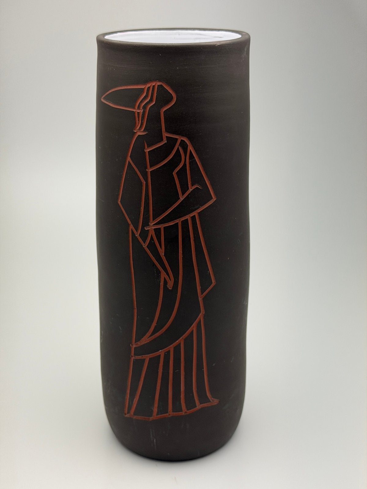 Joep Thissen Loré Beesel Unicum vaas 26,5 cm – sgraffito, Ophalen