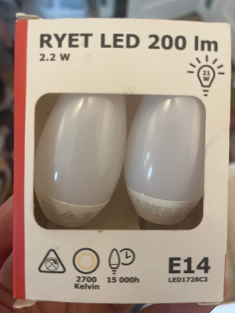 IKEA lampen, Led-lamp, Minder dan 30 watt, E14 (klein), Ophalen of Verzenden