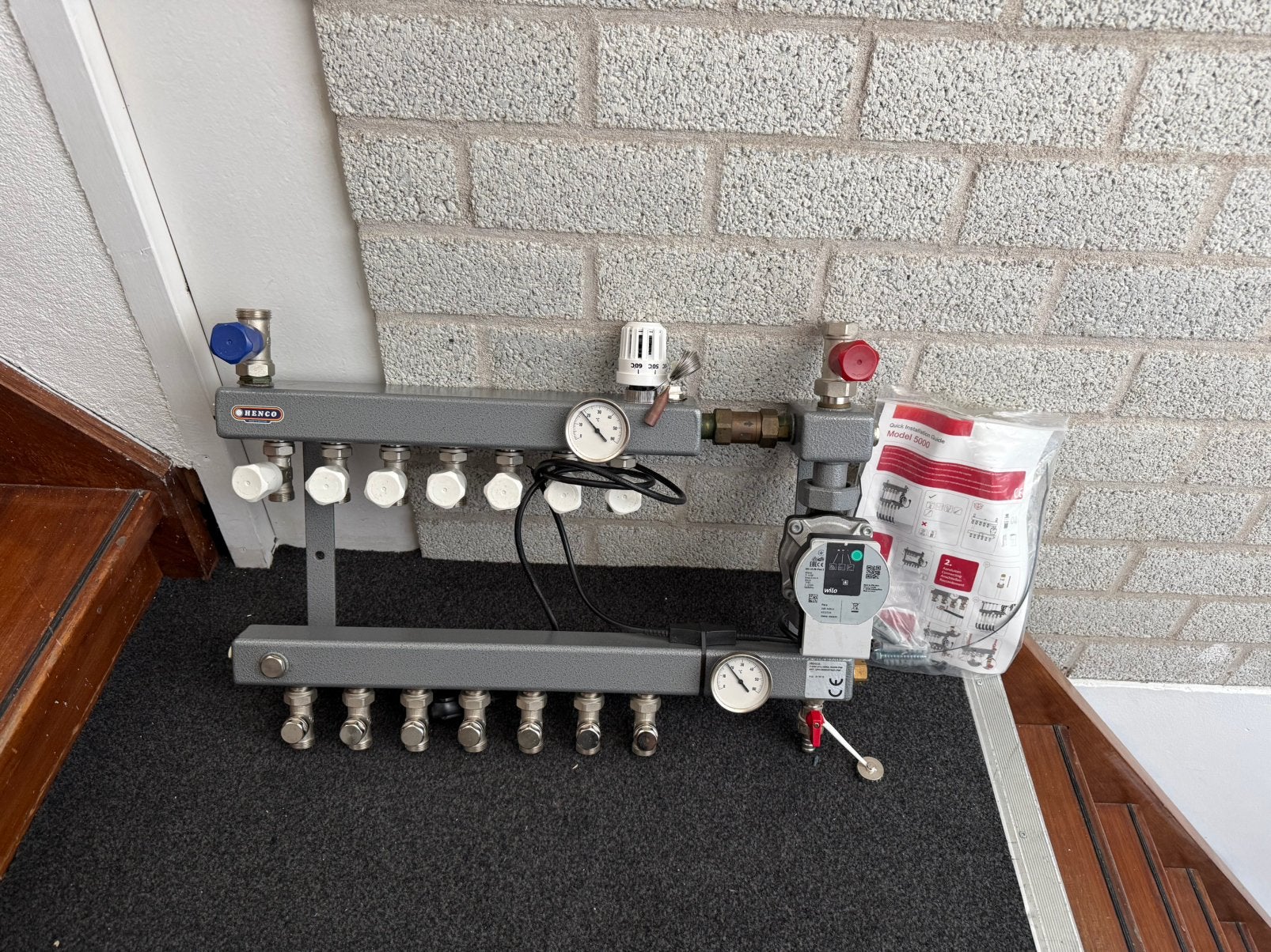 Henco vloerverwarming verdeler 7 groeps (nieuw), Minder dan 30 cm, Overige typen, Minder dan 60 cm, Ophalen of Verzenden