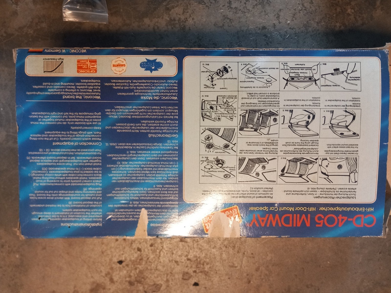 Weconic Autohifi-Live CD-405 Midway 2-weg luidsprekers, Ophalen of Verzenden, Nieuw