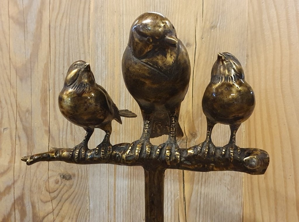 3 VOGELS OP TAK / / bronzen tuinbeeld / VOGEL, Huis en tuin decoratie Marie, Nieuw, Info@huisentuindecoratiemarie.nl, Peize