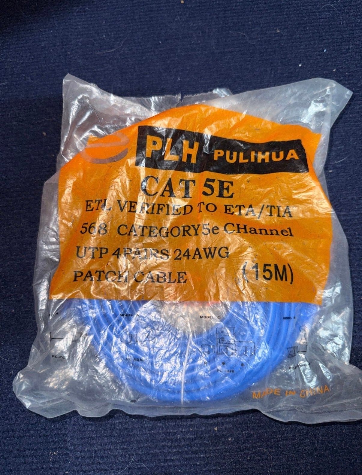 2x PULIHUA CAT 5E UTP Patchkabel 15m - Nieuw, Ophalen of Verzenden, Nieuw