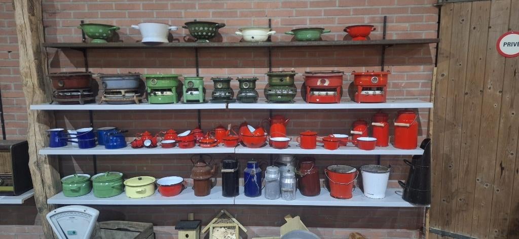 Petroleumstellen & Emaille Verzameling – Grote Complete Set, Ophalen