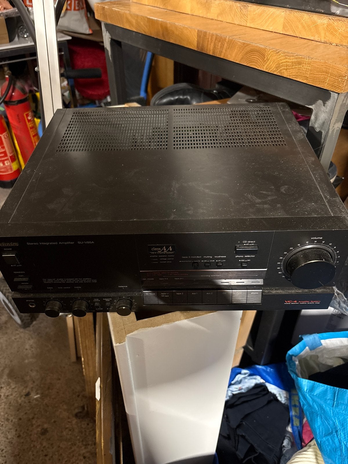 Technics SU-V85A Stereo Geïntegreerde Versterker, Gebruikt, 120 watt of meer, Stereo, Ophalen