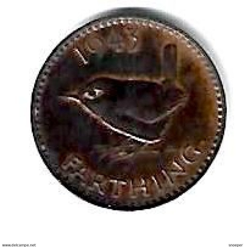 great britain farthing 1943 km 843 xf+, Verzenden, Overige landen, Losse munt