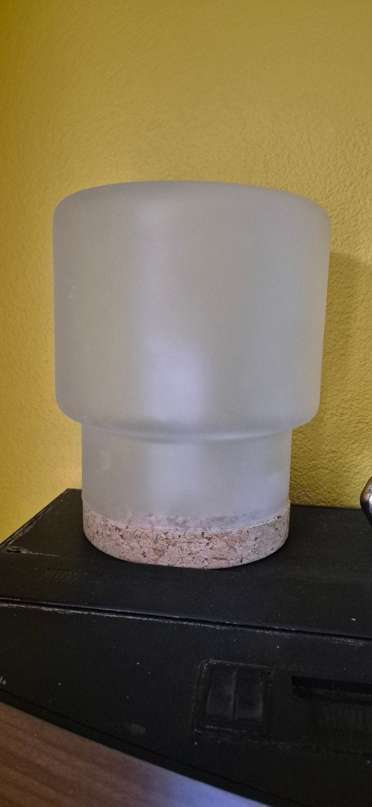 Vintage IKEA Sinnerlig Frosted Glas Tafellamp, Gebruikt, Vintage, Glas, Wit