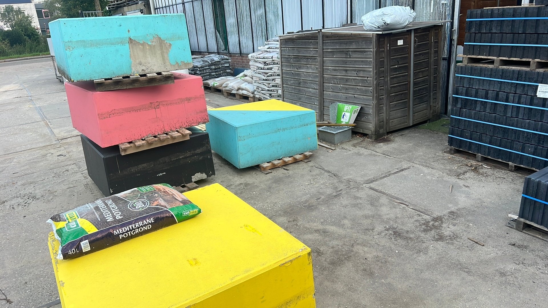 Beton blokken 100x100x50cm, Ophalen, Gebruikt, Beton, 100 tot 200 cm