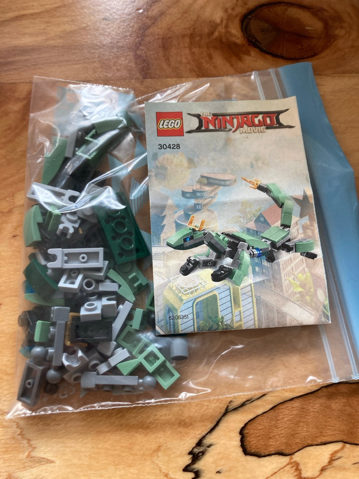 Lego Ninjago Movie Green Ninja Mech Dragon Polybag 30428, Lego, Ophalen of Verzenden, Zo goed als nieuw, Compleet