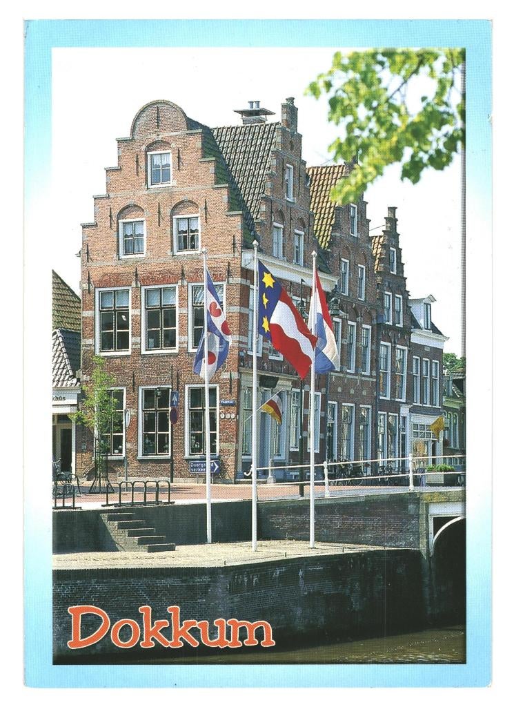988051	Dokkum	80+ Friesland	mooie zegel	Beatrix en gezin, Ophalen of Verzenden, 1980 tot heden, Gelopen, Friesland