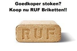 RUF briketten 10 kg, Minder dan 3 m³, Ophalen