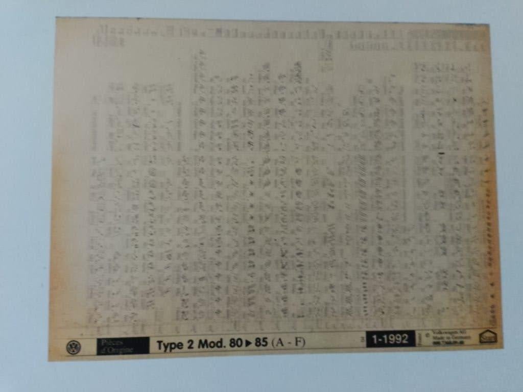 Volkswagen Transporter T3 80-85 dealer Microfiche onderdelen, Ophalen of Verzenden, Gelezen, Volkswagen