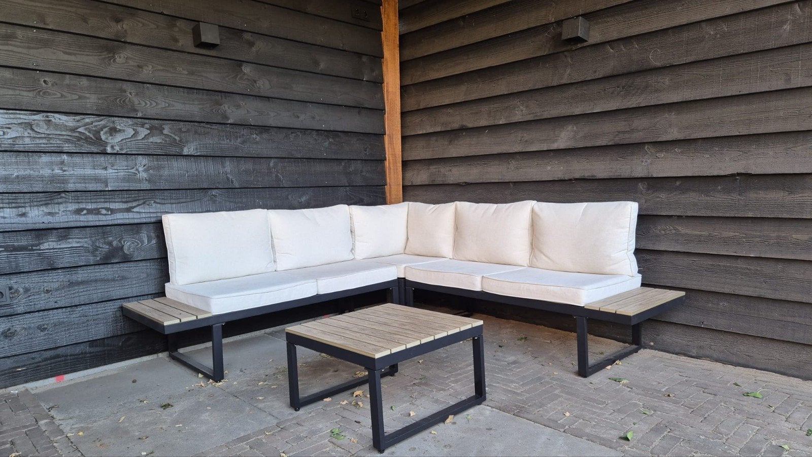Tectake Tuinset Eliar 4-delig met aluminium frame, Ophalen