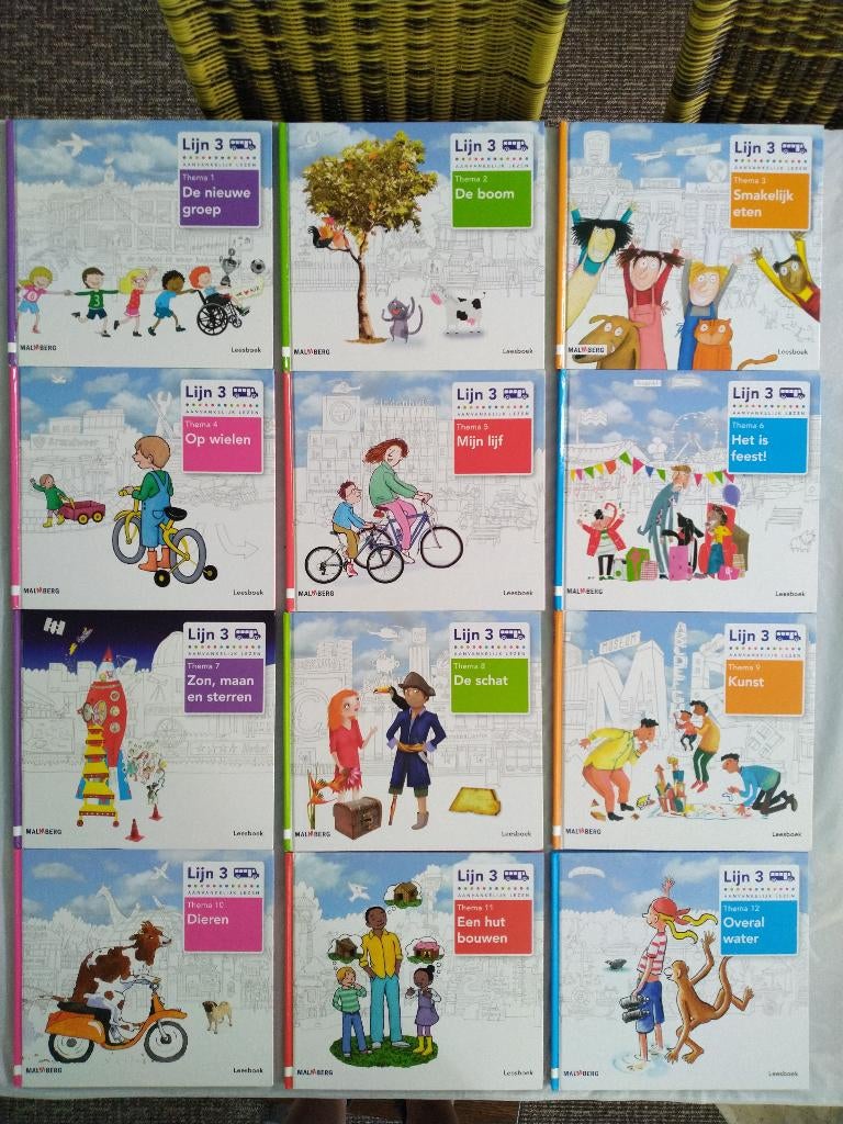 Lijn 3 - Leesboeken - Thema 1 t/m12 -Groep 3 -Set voor €25,-, Boeken, Ophalen of Verzenden, Zo goed als nieuw, Overige niveaus