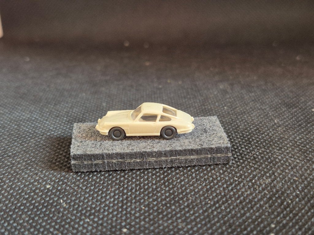 Minitrix 11445 - Porsche 911 'roomwit' (15866), Gebruikt, Gelijkstroom, Trix, Overige typen