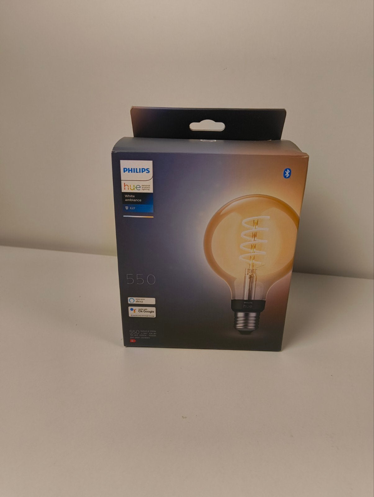 Philips Hue White Ambiance E27 LED filament, Huis en Inrichting, Wit, Nieuw, Philips Hue, Glas