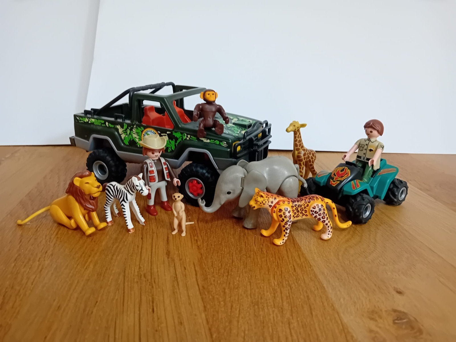 Playmobil Safari Jeep met quad en dieren., Kinderen en Baby's, Speelgoed | Playmobil, Wild life, Complete set, Voertuig, Ophalen of Verzenden