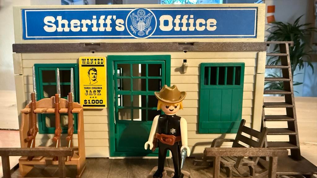Playmobil Sheriff's Office Western Set 3423 (1983), Kinderen en Baby's, Speelgoed | Playmobil, Ophalen of Verzenden, Gebruikt