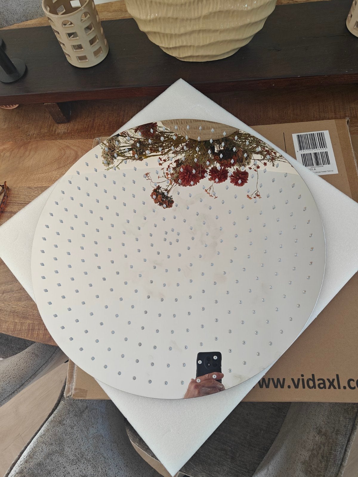 vidaXL Regendouchekop RVS 50cm rond - Nieuw in doos, Doe-het-zelf en Verbouw, Ophalen of Verzenden, Nieuw, Rvs, Douche