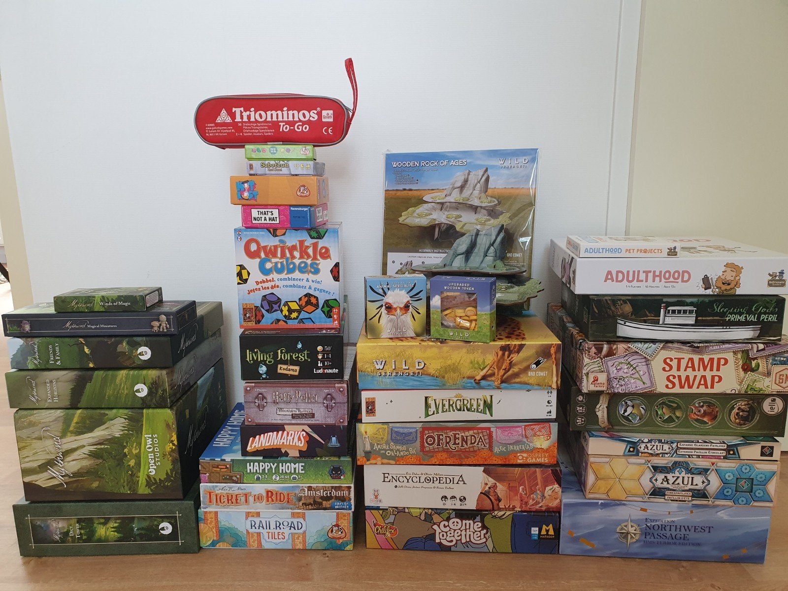 Bordspellen te koop, o.a. Mythwind, Adulthood,Wild Serengeti, Hobby en Vrije tijd, Gezelschapsspellen | Bordspellen, Ophalen of Verzenden