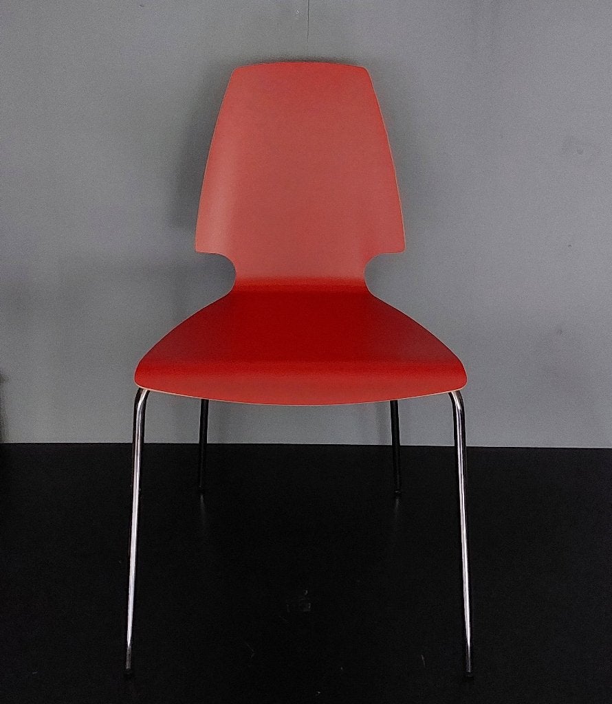 2x Ikea Stoel - VILMAR - Rood - ZGAN, Ophalen, Twee, Vintage, Zo goed als nieuw