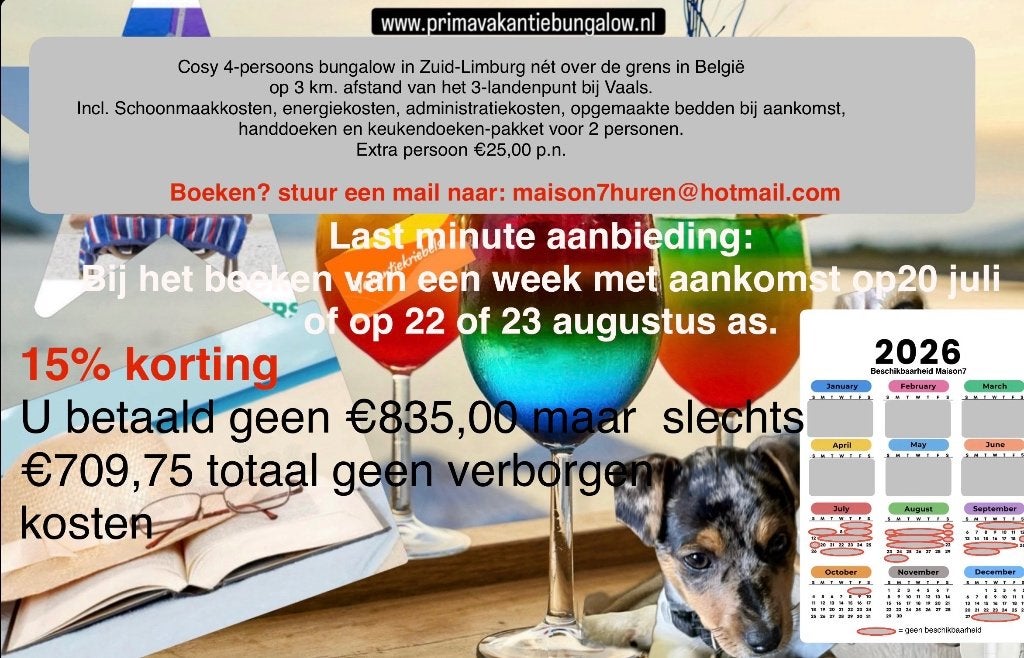 Last minute aanbieding zuid-Limburg 4-persoons bungalow, Eigenaar