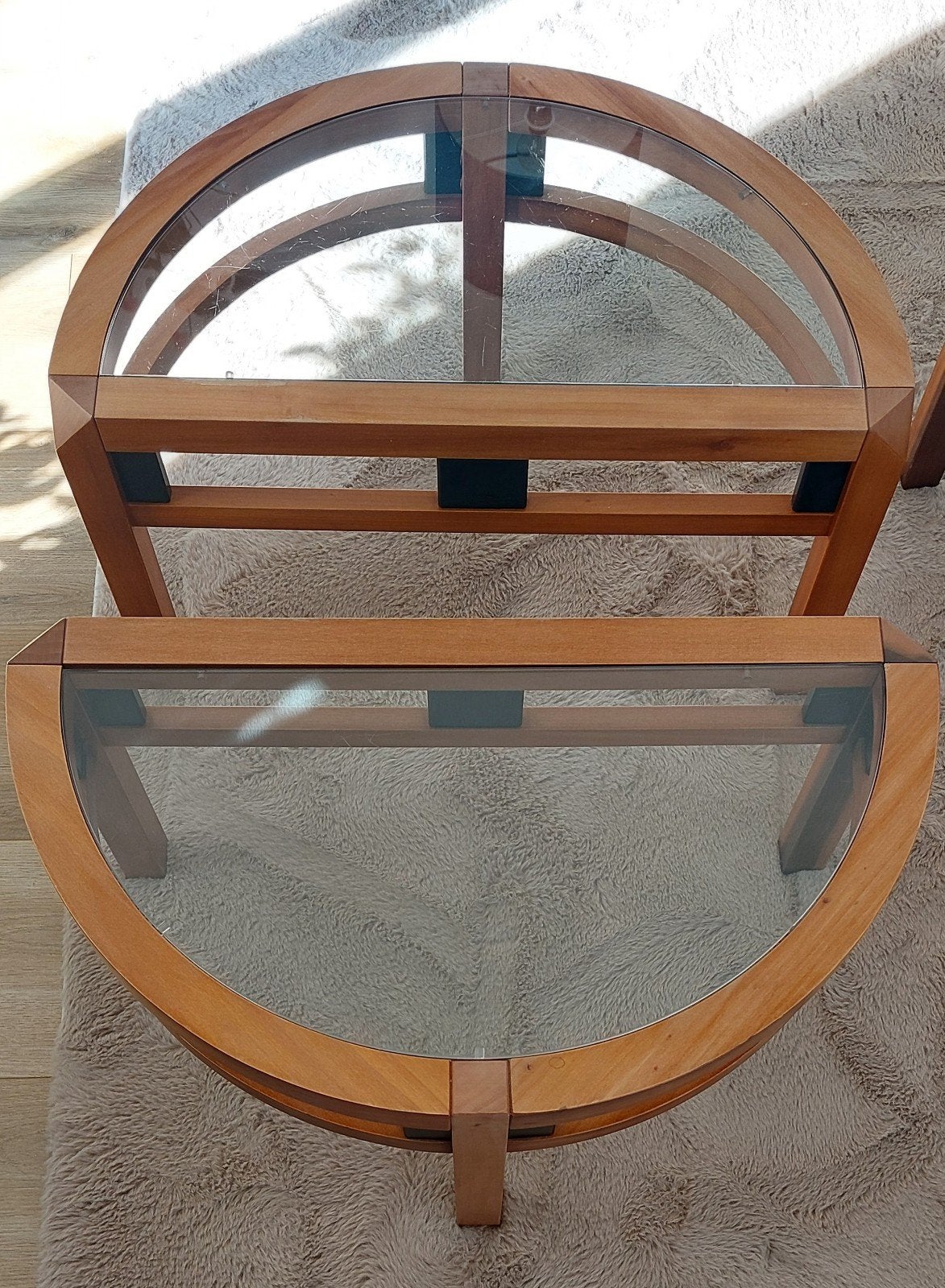 Vintage salontafel kersenhout 140x70x40, Huis en Inrichting, Ophalen, 100 tot 150 cm, 50 tot 100 cm, Zo goed als nieuw