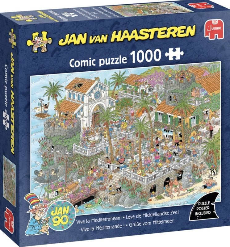Jan van Haasteren - Leve de Middelandse Zee! -1000 st. NIEUW, Ophalen of Verzenden, 500 t/m 1500 stukjes, Nieuw, Legpuzzel