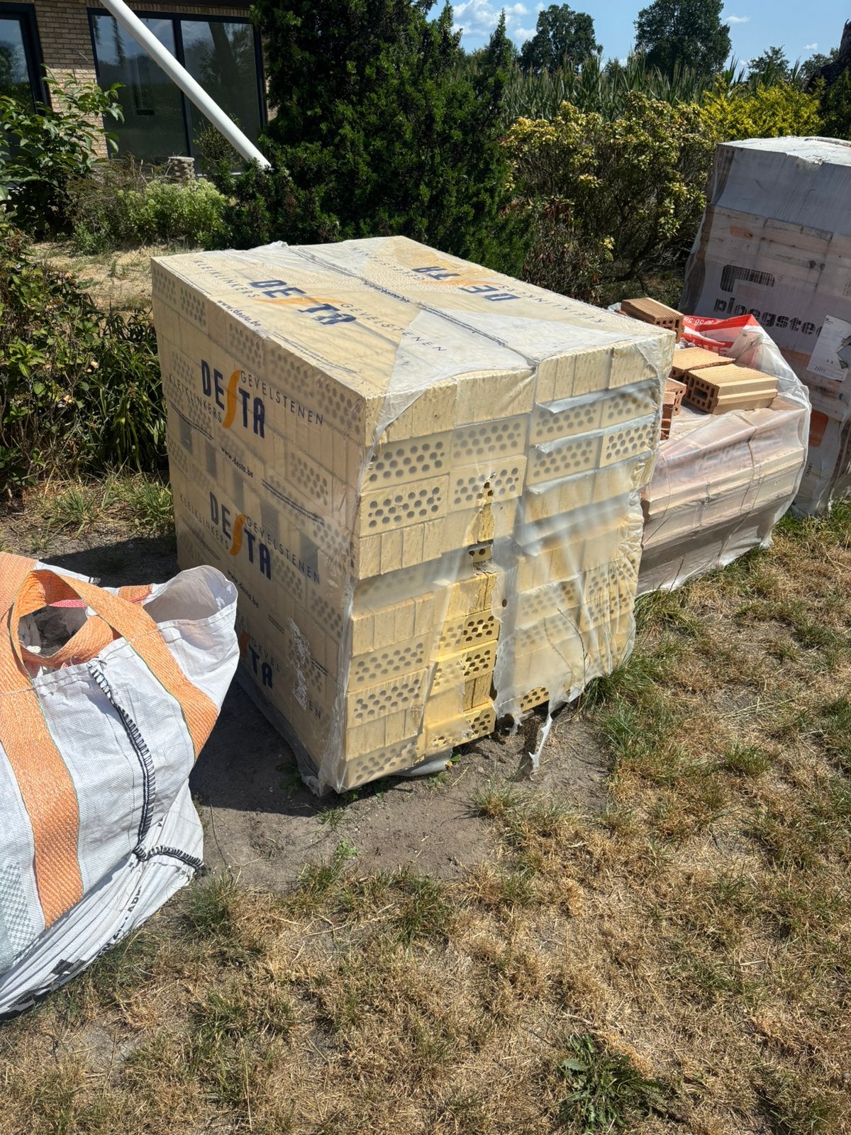 Pallet gele metselstenen, Ophalen, Nieuw, Bakstenen