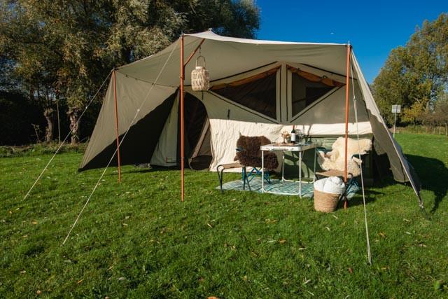 Holtkamper Cocoon S | topstaat | optioneel met AdventureTent, Caravans en Kamperen, Ophalen, Beige, Tot en met 4, Holtkamper