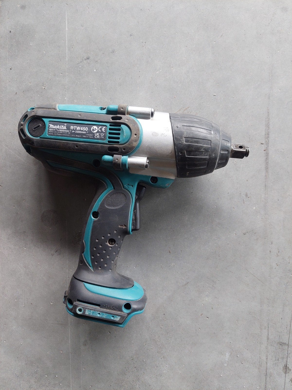 Makita DTW450 18V slagmoersleutel, Doe-het-zelf en Verbouw, Ophalen of Verzenden, Gebruikt, 600 watt of meer, Overige typen