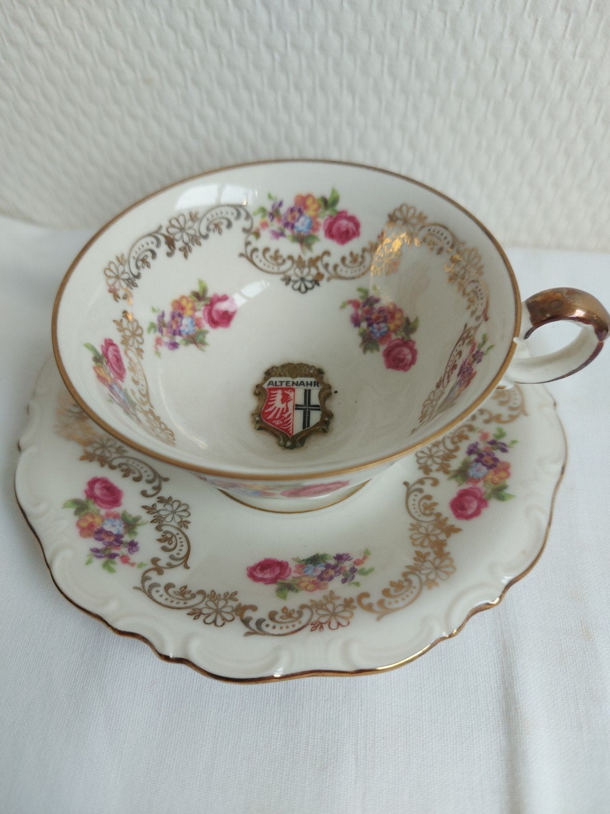 Vintage Bavaria AF Altenahr theekopje met schotel, Antiek en Kunst, Ophalen of Verzenden
