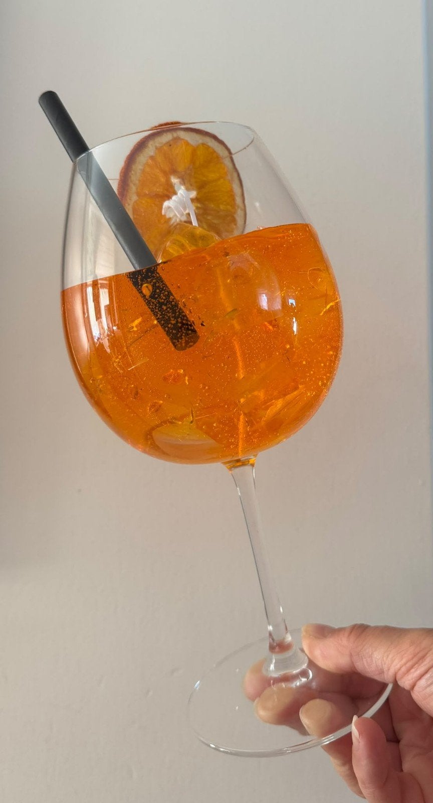 Aperol Spritz Kaars in Glas  met geur, Nieuw, Ophalen of Verzenden, Glas, Oranje