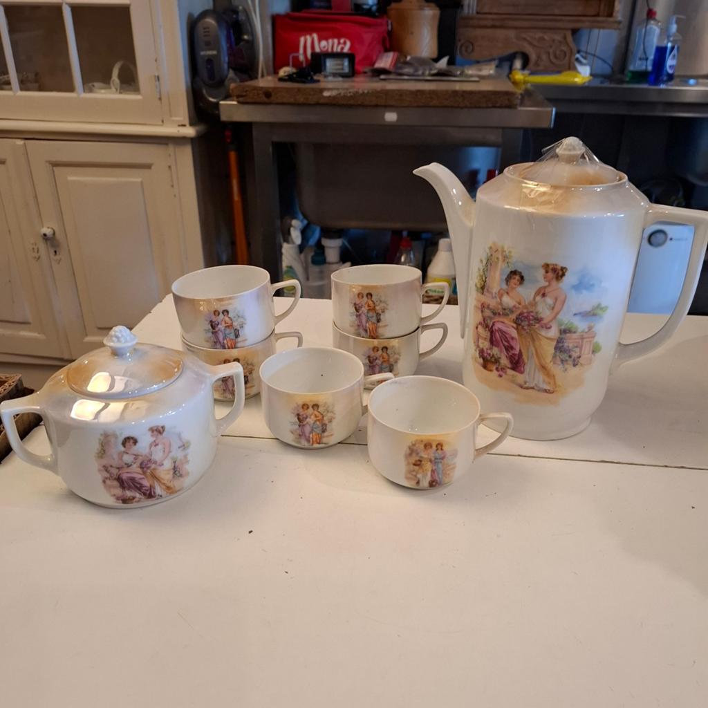 Vintage Victoria China Tsjechoslowakije Koffieservies, Ophalen